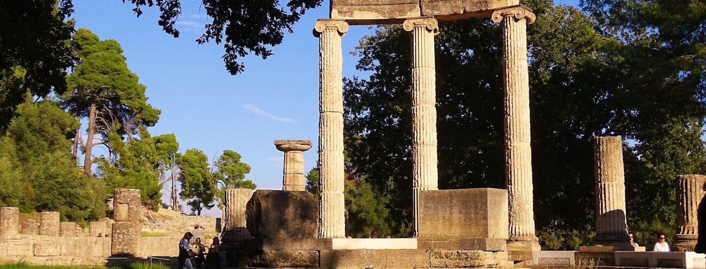 Besøk de historiske ruiner ved Olympia