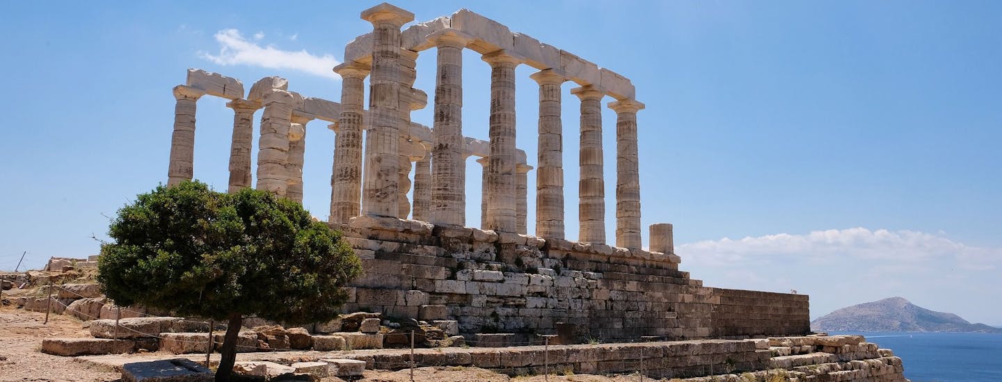 Poseidons tempel i Sounio, Athens Riviera, Grækenland